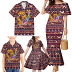 brisbane-broncos-christmas-family-matching-mermaid-dress-and-hawaiian-shirt-rugby-australia-mascot