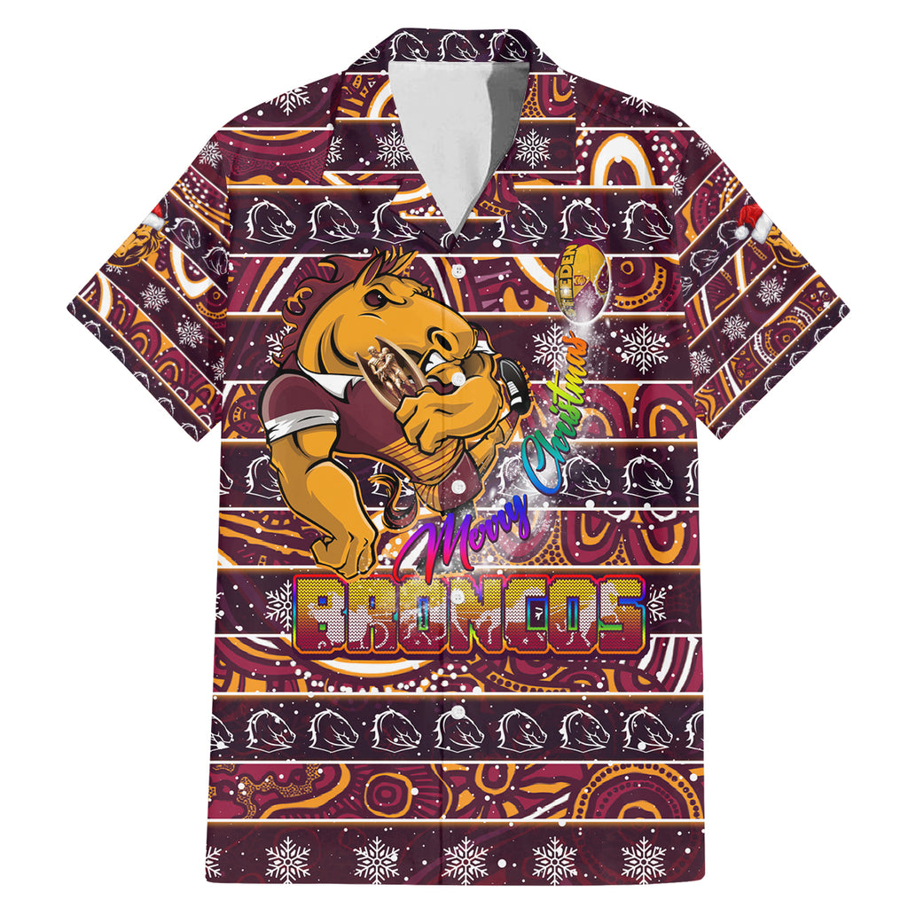 brisbane-broncos-christmas-family-matching-mermaid-dress-and-hawaiian-shirt-rugby-australia-mascot