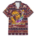brisbane-broncos-christmas-family-matching-mermaid-dress-and-hawaiian-shirt-rugby-australia-mascot