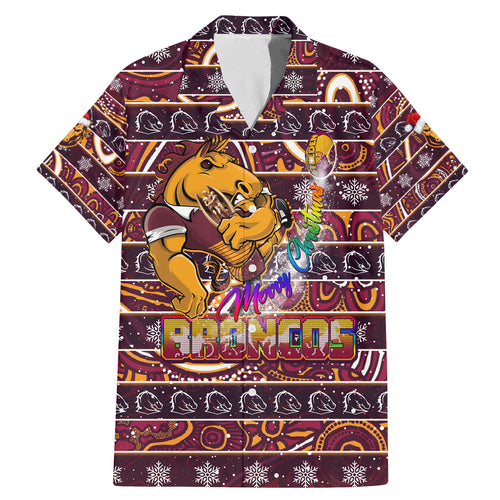 brisbane-broncos-christmas-family-matching-mermaid-dress-and-hawaiian-shirt-rugby-australia-mascot