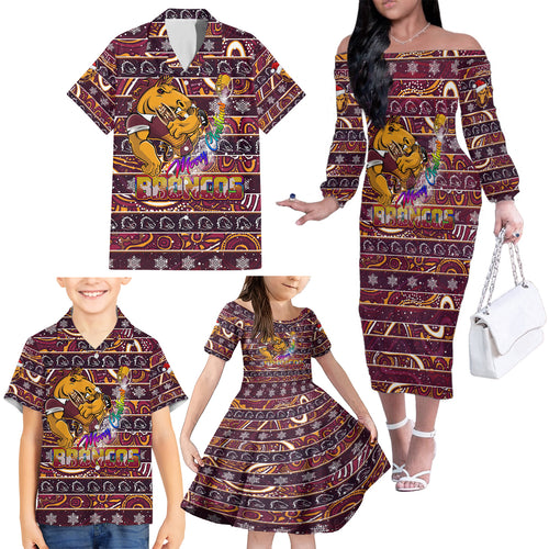 brisbane-broncos-christmas-family-matching-off-shoulder-long-sleeve-dress-and-hawaiian-shirt-rugby-australia-mascot