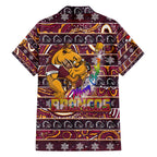 brisbane-broncos-christmas-family-matching-off-shoulder-long-sleeve-dress-and-hawaiian-shirt-rugby-australia-mascot