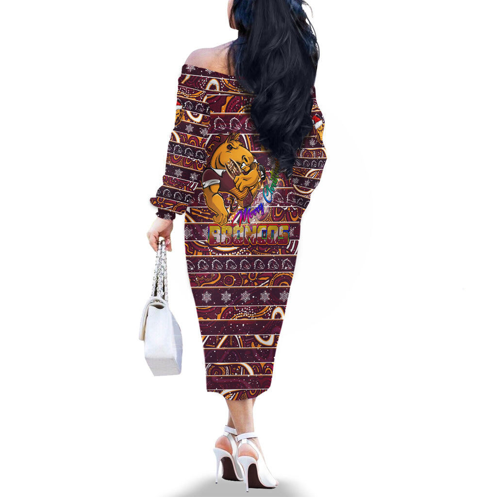 brisbane-broncos-christmas-family-matching-off-shoulder-long-sleeve-dress-and-hawaiian-shirt-rugby-australia-mascot