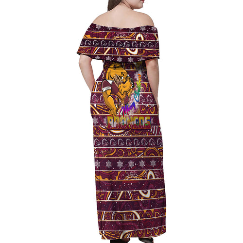 brisbane-broncos-christmas-family-matching-off-shoulder-maxi-dress-and-hawaiian-shirt-rugby-australia-mascot