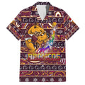 brisbane-broncos-christmas-family-matching-summer-maxi-dress-and-hawaiian-shirt-rugby-australia-mascot
