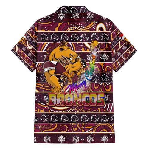 brisbane-broncos-christmas-family-matching-summer-maxi-dress-and-hawaiian-shirt-rugby-australia-mascot