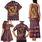 brisbane-broncos-christmas-family-matching-tank-maxi-dress-and-hawaiian-shirt-rugby-australia-mascot