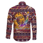 brisbane-broncos-christmas-family-matching-tank-maxi-dress-and-hawaiian-shirt-rugby-australia-mascot