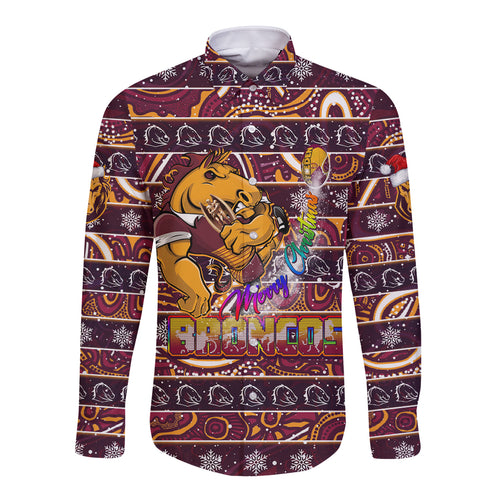 brisbane-broncos-christmas-long-sleeve-button-shirt-rugby-australia-mascot