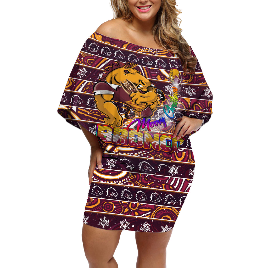 brisbane-broncos-christmas-off-shoulder-short-dress-rugby-australia-mascot