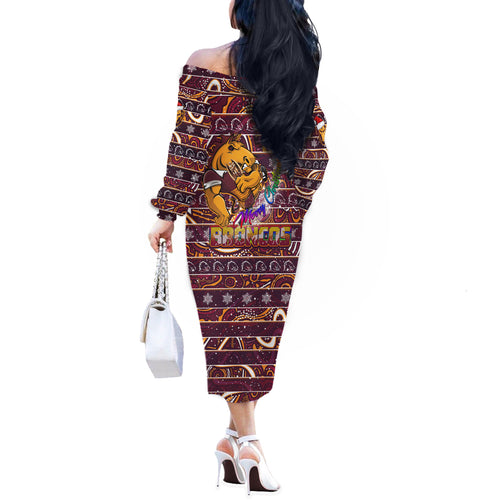 brisbane-broncos-christmas-off-the-shoulder-long-sleeve-dress-rugby-australia-mascot