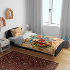 Sint Eustatius Bedding Set Geographic Coordinate Anchor - Turlte Tropical
