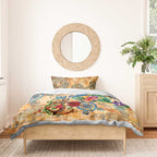 Sint Eustatius Bedding Set Geographic Coordinate Anchor - Turlte Tropical