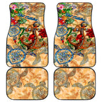 Sint Eustatius Car Mats Geographic Coordinate Anchor - Turlte Tropical