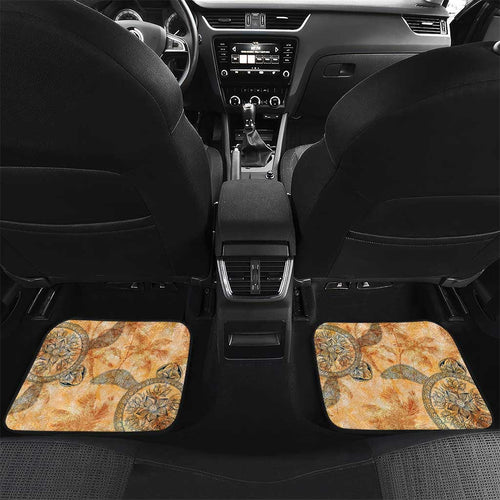 Sint Eustatius Car Mats Geographic Coordinate Anchor - Turlte Tropical