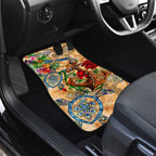 Sint Eustatius Car Mats Geographic Coordinate Anchor - Turlte Tropical
