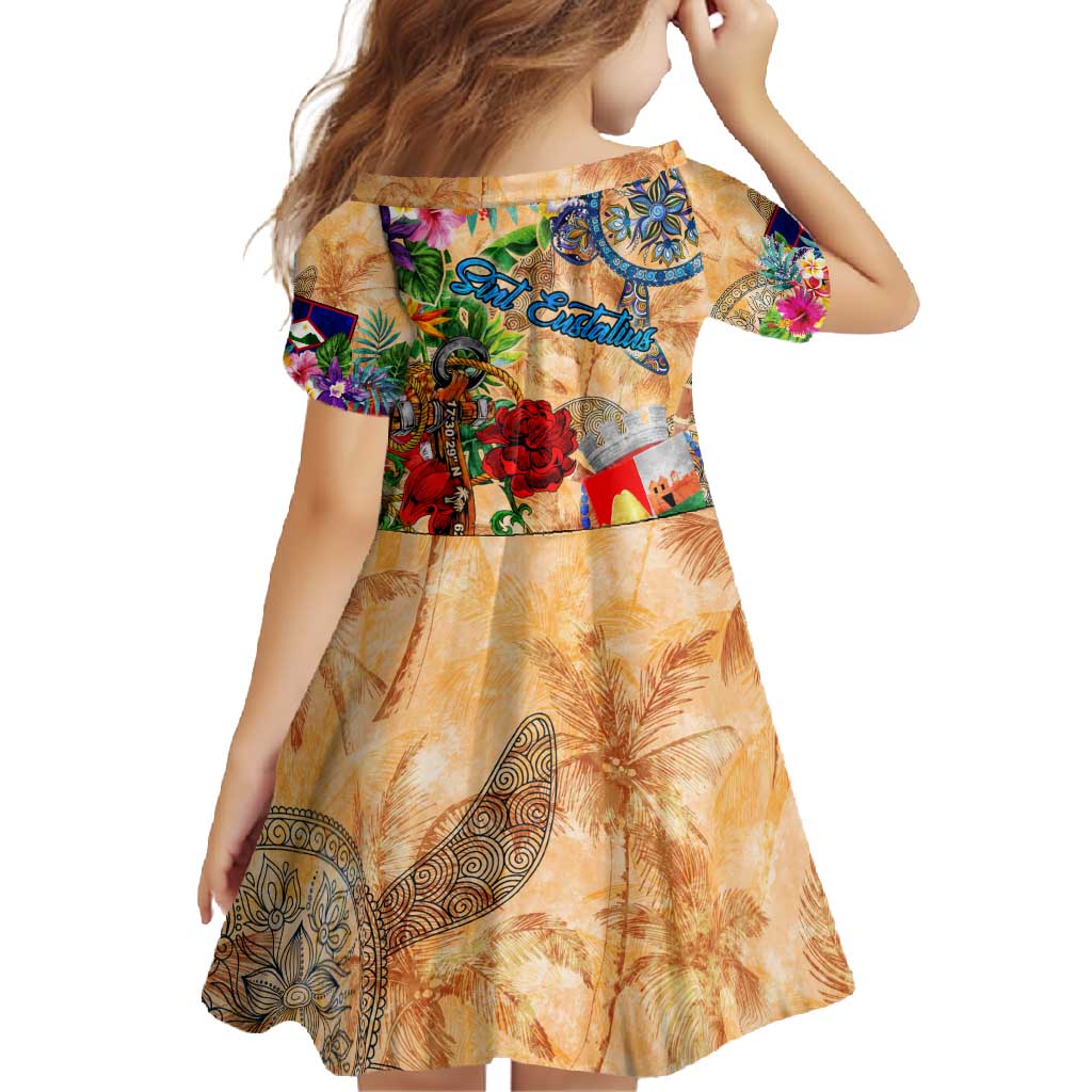 Sint Eustatius Family Matching Tank Maxi Dress and Hawaiian Shirt Geographic Coordinate Anchor - Turlte Tropical