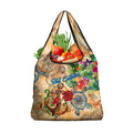 Sint Eustatius Grocery Bag Geographic Coordinate Anchor - Turlte Tropical