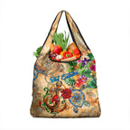 Sint Eustatius Grocery Bag Geographic Coordinate Anchor - Turlte Tropical