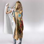 Sint Eustatius Hooded Blanket Geographic Coordinate Anchor - Turlte Tropical