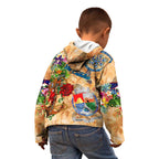 Sint Eustatius Kid Hoodie Geographic Coordinate Anchor - Turlte Tropical