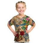 Sint Eustatius Kid T Shirt Geographic Coordinate Anchor - Turlte Tropical
