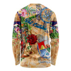 Sint Eustatius Long Sleeve Shirt Geographic Coordinate Anchor - Turlte Tropical