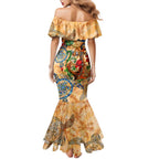 Sint Eustatius Mermaid Dress Geographic Coordinate Anchor - Turlte Tropical