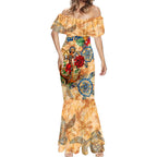 Sint Eustatius Mermaid Dress Geographic Coordinate Anchor - Turlte Tropical
