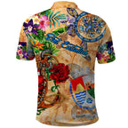 Sint Eustatius Polo Shirt Geographic Coordinate Anchor - Turlte Tropical