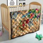 Sint Eustatius Quilt Geographic Coordinate Anchor - Turlte Tropical