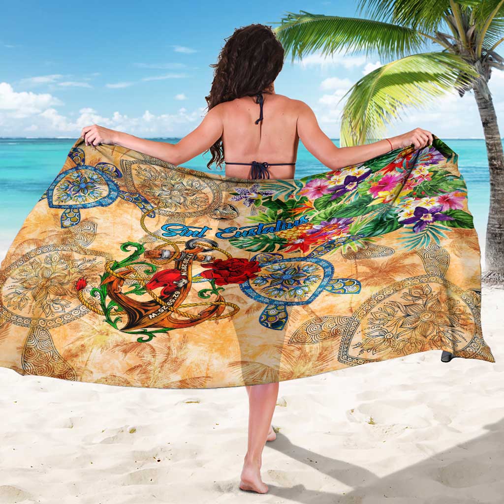 Sint Eustatius Sarong Geographic Coordinate Anchor - Turlte Tropical