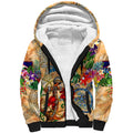 Sint Eustatius Sherpa Hoodie Geographic Coordinate Anchor - Turlte Tropical