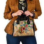 Sint Eustatius Shoulder Handbag Geographic Coordinate Anchor - Turlte Tropical