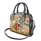 Sint Eustatius Shoulder Handbag Geographic Coordinate Anchor - Turlte Tropical