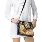 Sint Eustatius Shoulder Handbag Geographic Coordinate Anchor - Turlte Tropical