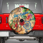 Sint Eustatius Spare Tire Cover Geographic Coordinate Anchor - Turlte Tropical