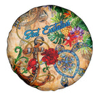 Sint Eustatius Spare Tire Cover Geographic Coordinate Anchor - Turlte Tropical