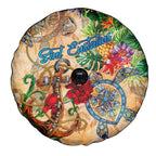 Sint Eustatius Spare Tire Cover Geographic Coordinate Anchor - Turlte Tropical