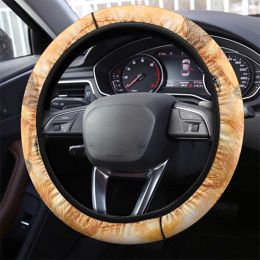 Sint Eustatius Steering Wheel Cover Geographic Coordinate Anchor - Turlte Tropical