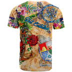 Sint Eustatius T Shirt Geographic Coordinate Anchor - Turlte Tropical