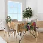 Sint Eustatius Tablecloth Geographic Coordinate Anchor - Turlte Tropical