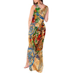 Sint Eustatius Tank Maxi Dress Geographic Coordinate Anchor - Turlte Tropical