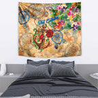 Sint Eustatius Tapestry Geographic Coordinate Anchor - Turlte Tropical