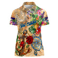 Sint Eustatius Women Polo Shirt Geographic Coordinate Anchor - Turlte Tropical