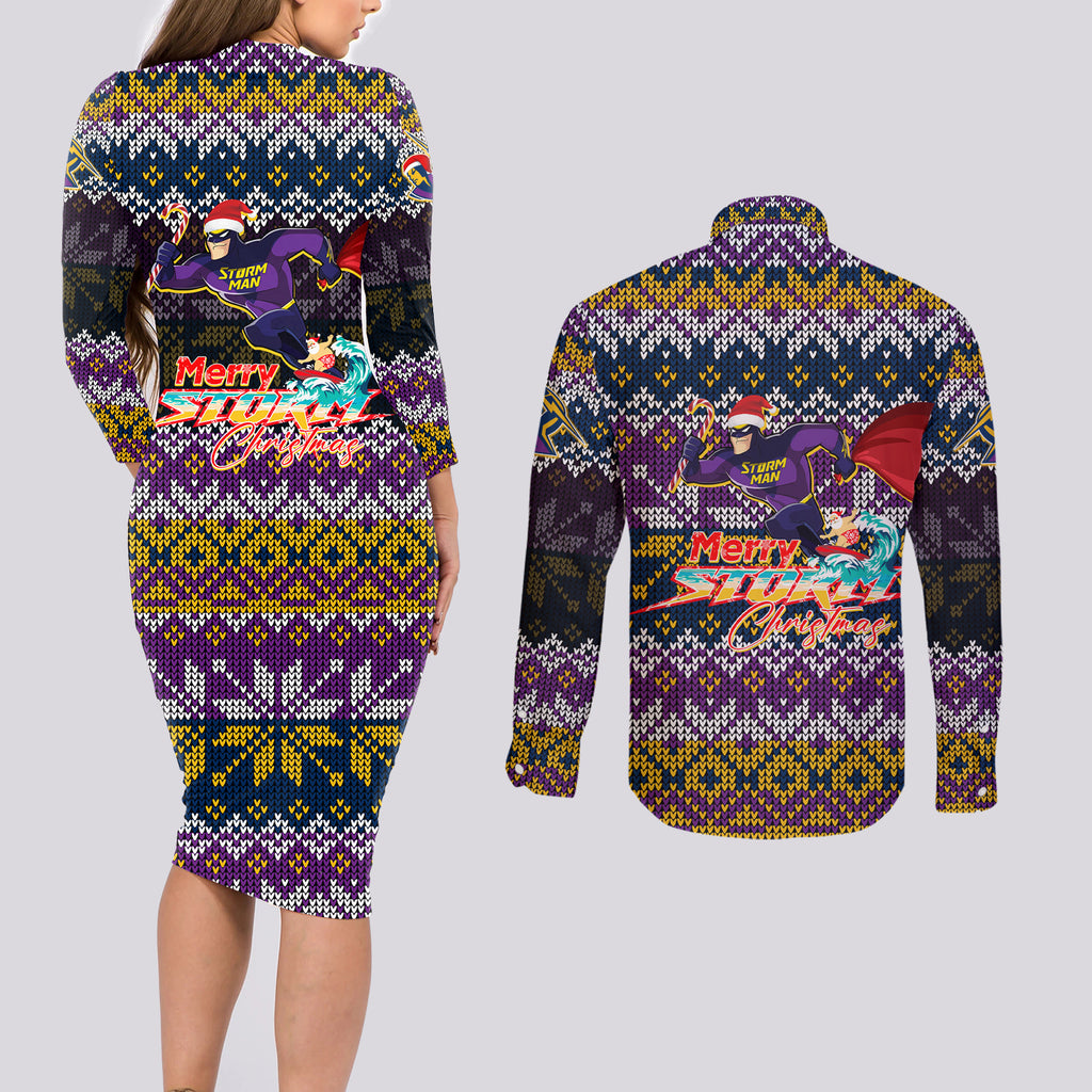 melbourne-storm-christmas-couples-matching-long-sleeve-bodycon-dress-and-long-sleeve-button-shirt-merrystorm-man