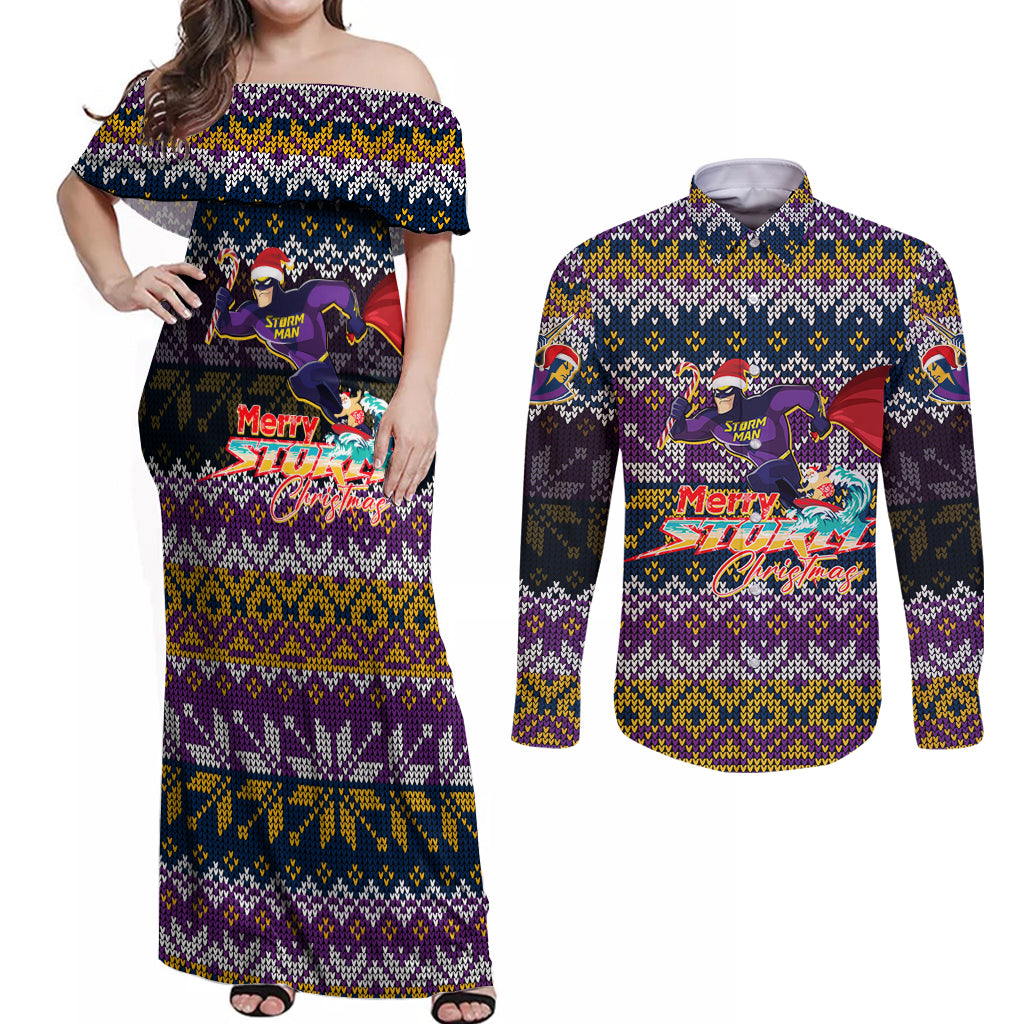 melbourne-storm-christmas-couples-matching-off-shoulder-maxi-dress-and-long-sleeve-button-shirt-merrystorm-man