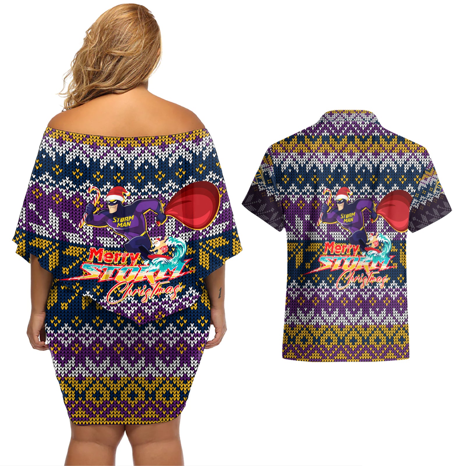 melbourne-storm-christmas-couples-matching-off-shoulder-short-dress-and-hawaiian-shirt-merrystorm-man