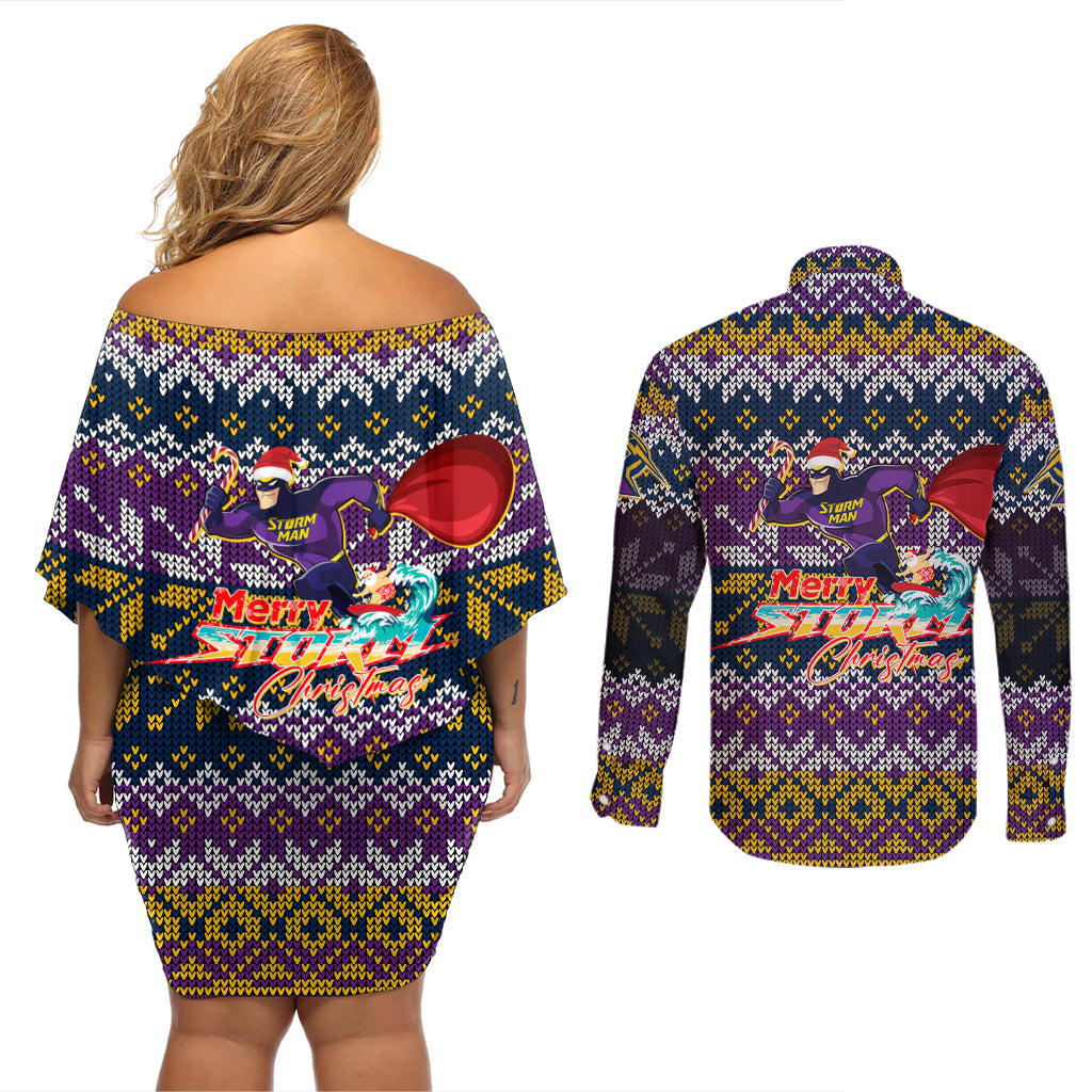 melbourne-storm-christmas-couples-matching-off-shoulder-short-dress-and-long-sleeve-button-shirt-merrystorm-man