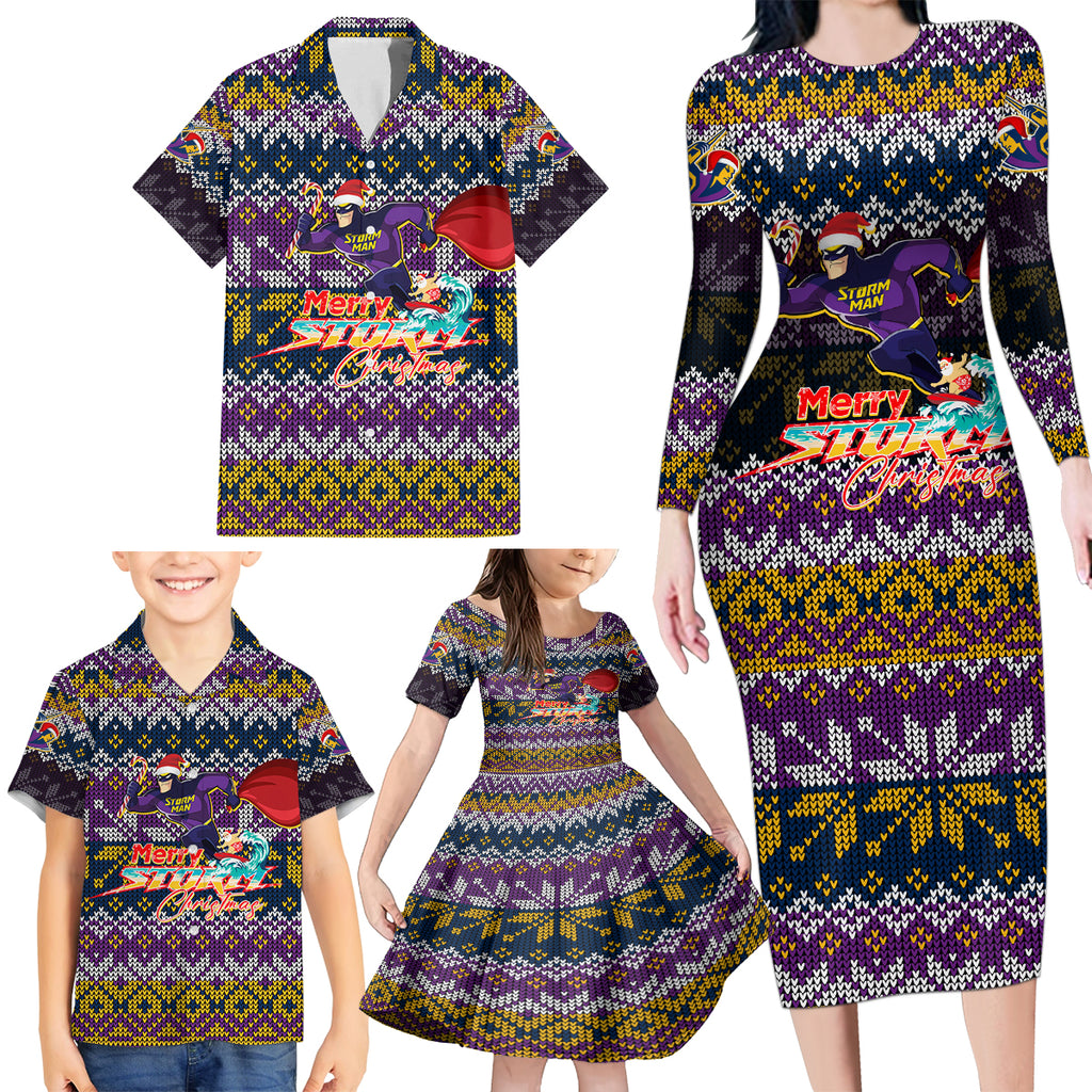 melbourne-storm-christmas-family-matching-long-sleeve-bodycon-dress-and-hawaiian-shirt-merrystorm-man